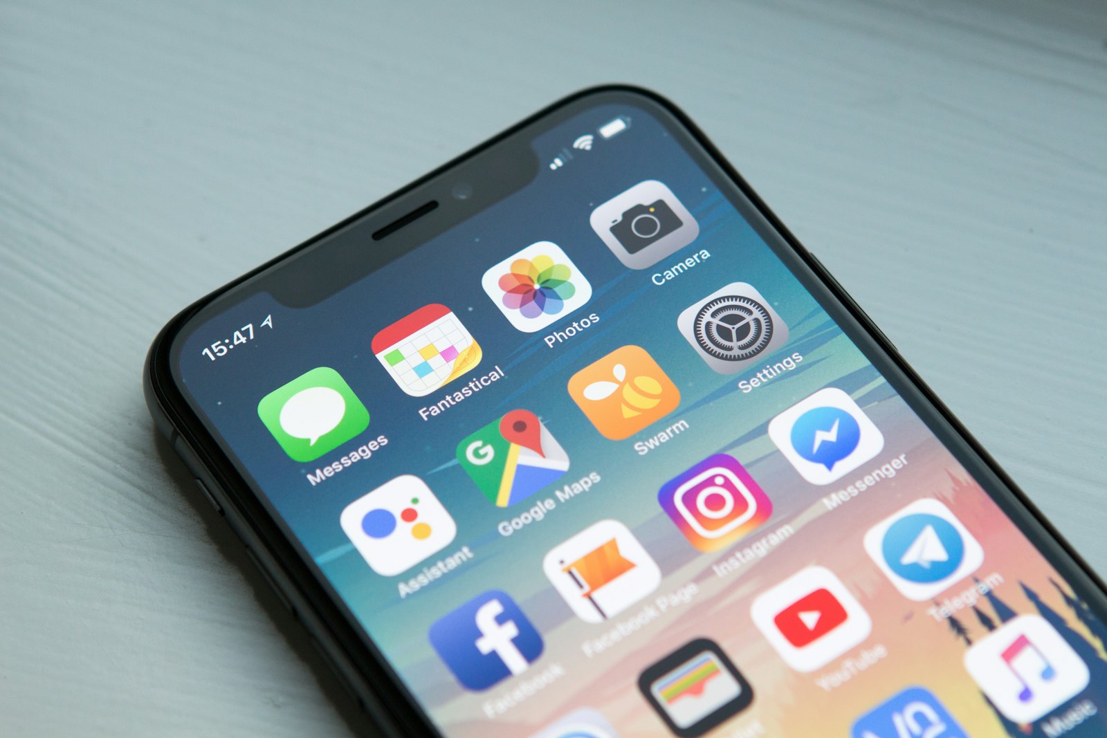 Mobile app on phone in hand