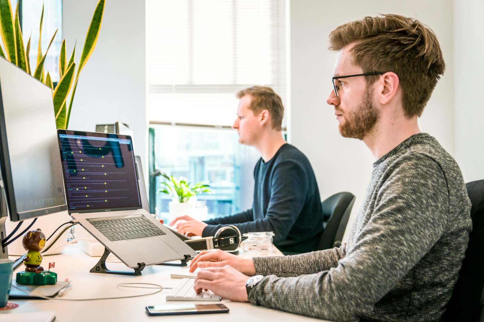 Code editor on a developer laptop